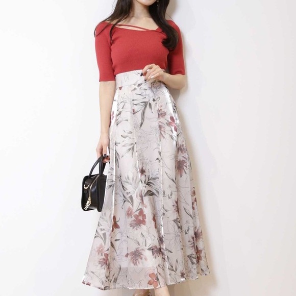 Mercuryduo Floral Flare maxi skirt - Picture 4 of 10